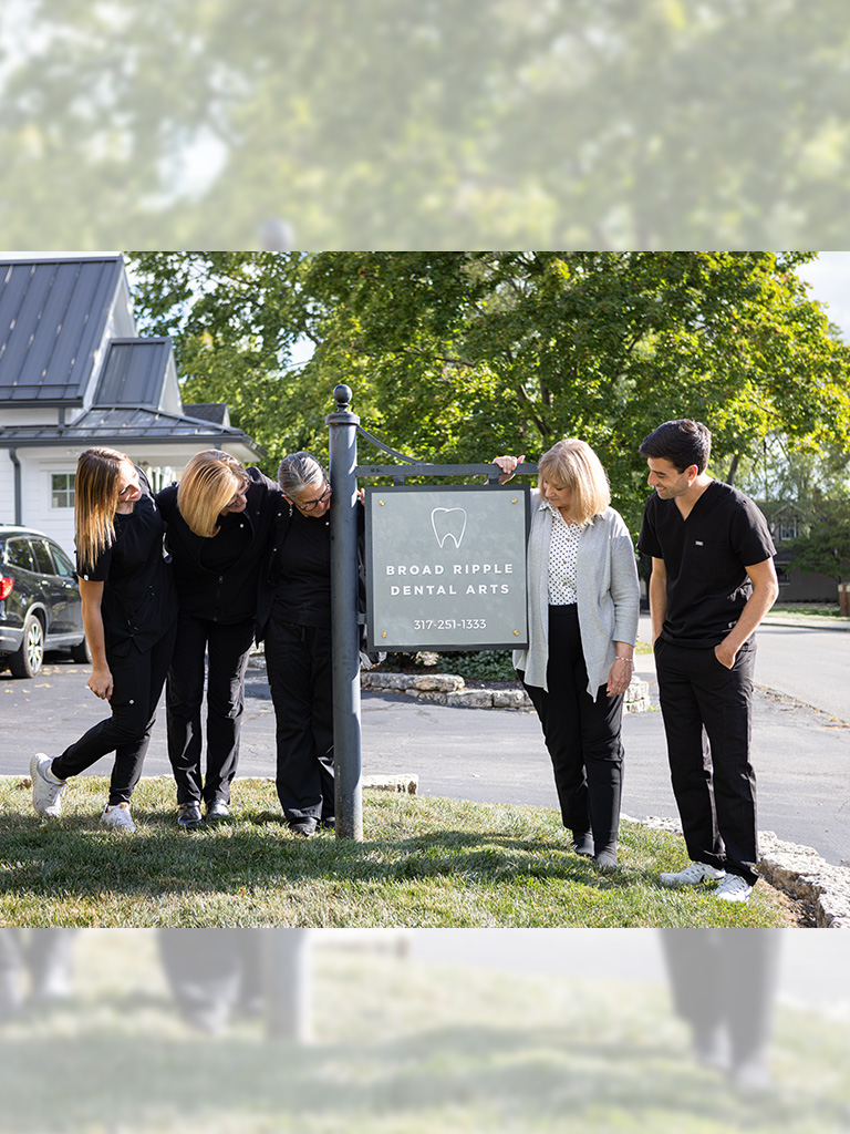 The Broad Ripple Dental Arts Team in front of their office